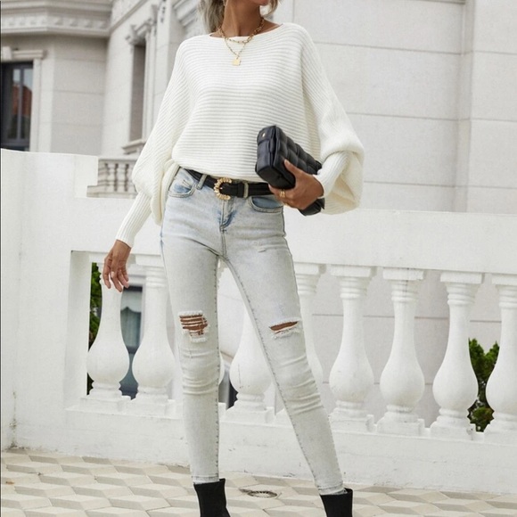Boho batwing sleeve knit sweater - Picture 16 of 16